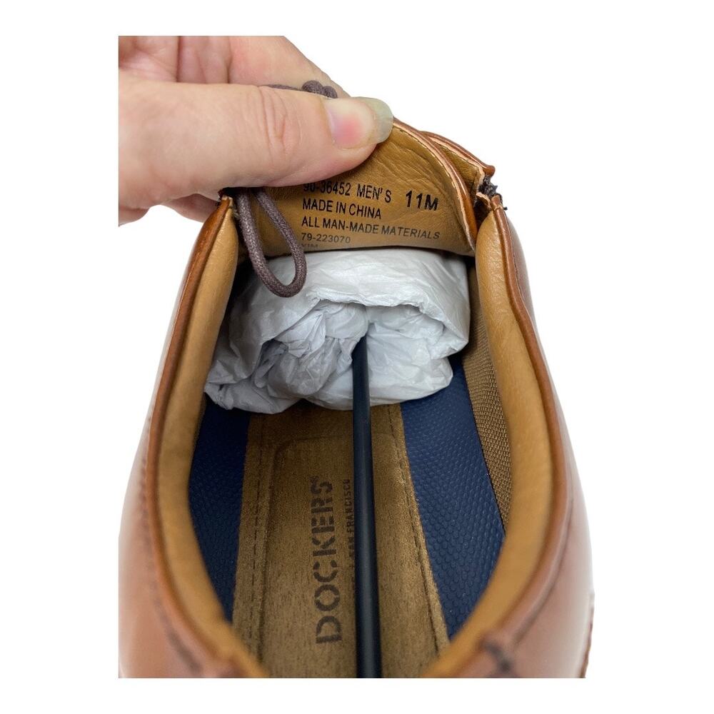 Dockers Men’s Size 11.5 Garfield Business Dress Shoes Brown Lace Up Comfort - Picture 8 of 9